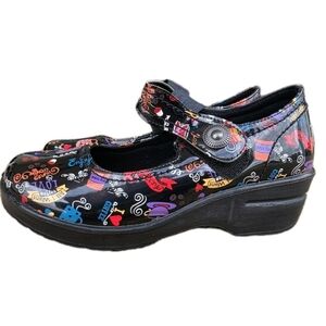 Women’s Easy Works By Easy Street Hot Coffee Black Shoes Clogs Size 8.5 Nurse